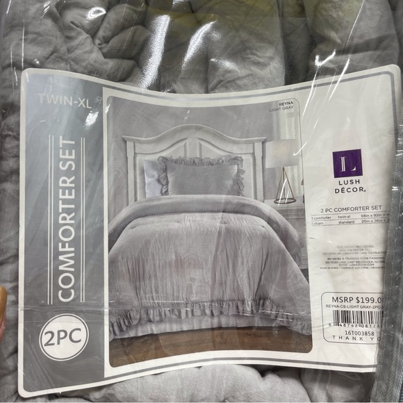 😴LUSH DECOR RUFFLE COMFORTER SET - Picture 7 of 10